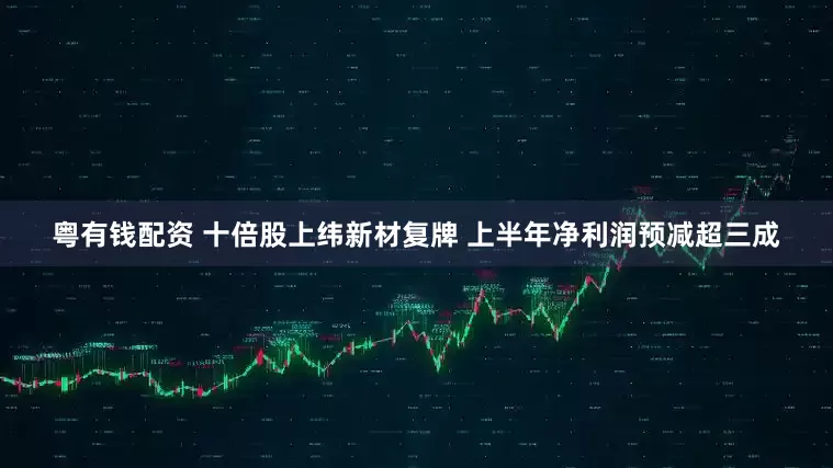 粤有钱配资 十倍股上纬新材复牌 上半年净利润预减超三成