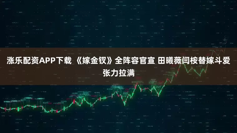 涨乐配资APP下载 《嫁金钗》全阵容官宣 田曦薇闫桉替嫁斗爱张力拉满